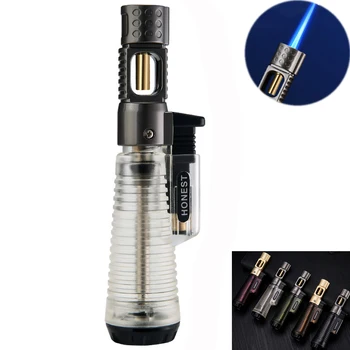 

Honest Torch Kitchen Lighter Refillable Windproof Jet Flame Lighters Butane Gas Visible for Men Cigar Birthday Gift