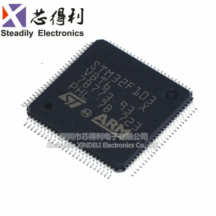 Фото 1 шт./лот STM32F103VBT6 SCM чип 32-битный микроконтроллер Cortex M3 128K Flash  | Органайзеры для кабеля (4001135568925)