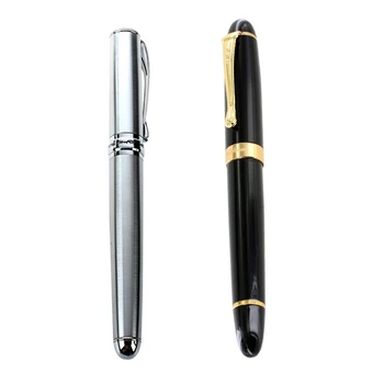 Jinhao 1Pcs Fountain Pen 450 Black with Gold Broad Nib & 1Pcs X750 Classic Silver Ct Fountain Pen , Smooth Writing Pen
Jinhao 1Pcs Fountain Pen 450 Black with Gold Broad Nib & 1Pcs X750 Classic Silver Ct Fountain Pen , Smooth Writing Pen