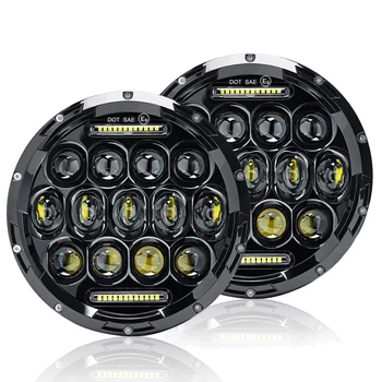 2Pcs 7 Inch Round 150W Total LED Headlights for JEEP Wrangler JK TJ LJ 1997-17
2Pcs 7 Inch Round 150W Total LED Headlights for JEEP Wrangler JK TJ LJ 1997-17