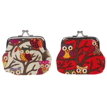 ASDS-2 Pcs Women'S Owl Printed Coin Purse Wallet Canvas Pouch Money Bag, Khaki & Red
ASDS-2 Pcs Women'S Owl Printed Coin Purse Wallet Canvas Pouch Money Bag, Khaki & Red