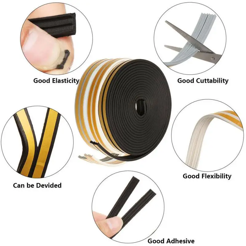 5 / 10M E Type Door and Window Sealing Strip Self-adhesive Door Sealing Strip Sound Insulation Tool Windproof Waterproof
5 / 10M E Type Door and Window Sealing Strip Self-adhesive Door Sealing Strip Sound Insulation Tool Windproof Waterproof