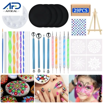 29pcs/set Mandala Dotting Tool DIY Mandala Painting Stencil Kits Acrylic Rods Paint Tray for for Painting Rocks Dot Kit
29pcs/set Mandala Dotting Tool DIY Mandala Painting Stencil Kits Acrylic Rods Paint Tray for for Painting Rocks Dot Kit