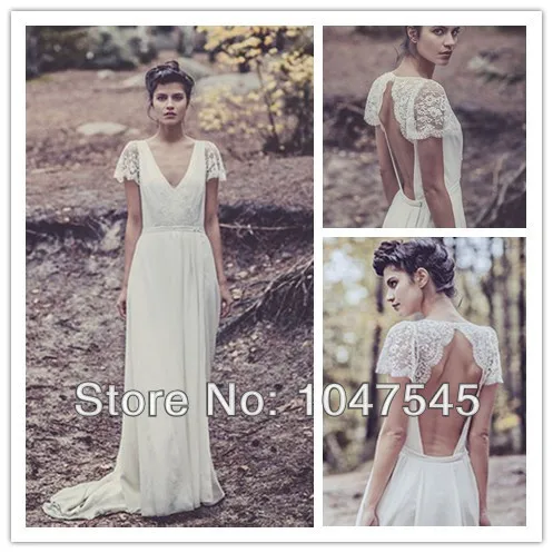 Vintage Floor Length V Neck Wedding Dresses 2018 Long Boho Hippie Chiffon A Line Lace Cap Sleeve Bridal Gown TrainRobe De Soiree
Vintage Floor Length V Neck Wedding Dresses 2018 Long Boho Hippie Chiffon A Line Lace Cap Sleeve Bridal Gown TrainRobe De Soiree