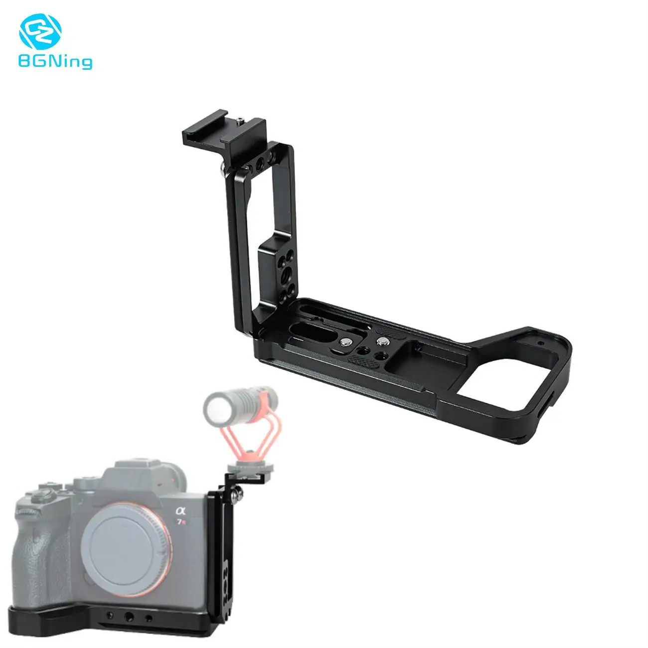 BGNing Camera Plate Quick Release L Shaped Plate with Cold Shoe Mount Extension Adjustment Bracket QR Board for Sony A7M4 A7R4
BGNing Camera Plate Quick Release L Shaped Plate with Cold Shoe Mount Extension Adjustment Bracket QR Board for Sony A7M4 A7R4