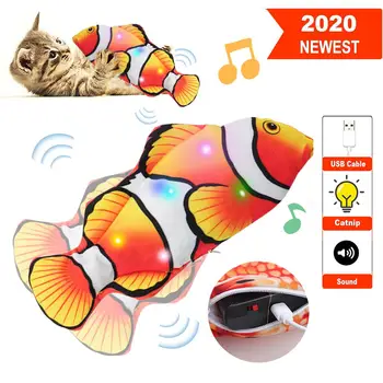 Electric Moving Fish Cat Toy Colorful Glowing Singing Wagging Fish Cat Toy Kicker Toy Funny Interactive Pets Toy for Cat Kitten
Electric Moving Fish Cat Toy Colorful Glowing Singing Wagging Fish Cat Toy Kicker Toy Funny Interactive Pets Toy for Cat Kitten