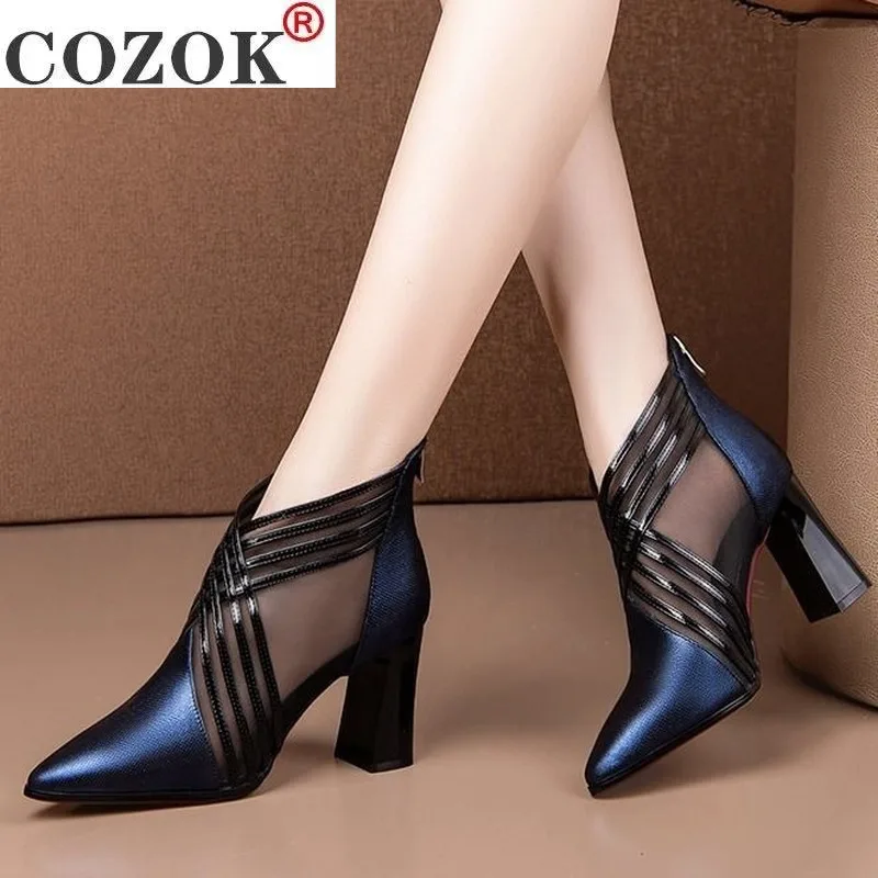 2020 Spring Summer Womens Mesh Patchwork Square High Heeled Pointed Toes Short Ankle Boots Ladies Elegant Delicate Pretty Shoes
2020 Spring Summer Womens Mesh Patchwork Square High Heeled Pointed Toes Short Ankle Boots Ladies Elegant Delicate Pretty Shoes