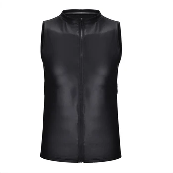 plus size men women sexy lingerie top tanks male latex zipper underwear catsuit PU sexy gay men women PVC shirt club wear 
plus size men women sexy lingerie top tanks male latex zipper underwear catsuit PU sexy gay men women PVC shirt club wear
