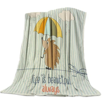 Hedgehog Umbrella Cloud Line Throw Blanket Sofa Bed Throw Blanket Kid Adult Warm Blanket for Beds Coral Fleece Fabric
Hedgehog Umbrella Cloud Line Throw Blanket Sofa Bed Throw Blanket Kid Adult Warm Blanket for Beds Coral Fleece Fabric