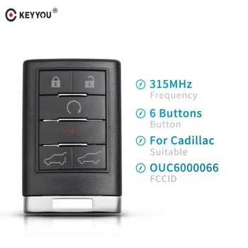 KEYYOU 315Mhz For Cadillac Escalade CTS DTS Escalade ESV EXT Remote Car Key 6 Buttons keyless Entry Auto Key OUC6000066
KEYYOU 315Mhz For Cadillac Escalade CTS DTS Escalade ESV EXT Remote Car Key 6 Buttons keyless Entry Auto Key OUC6000066