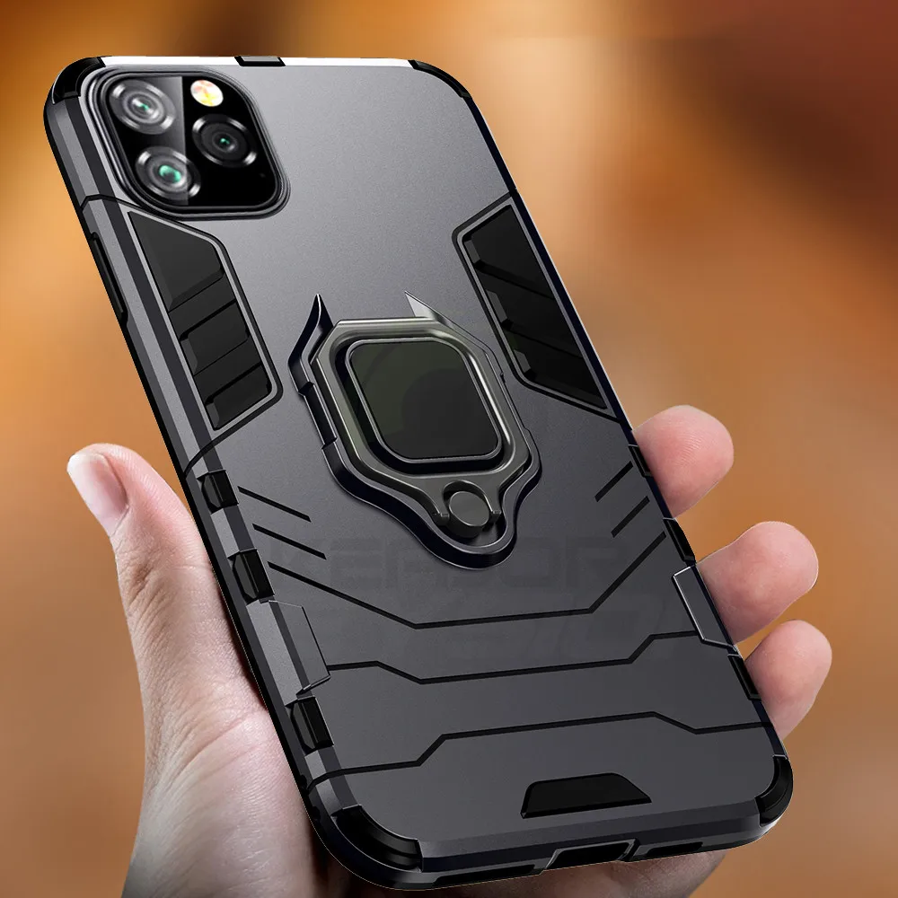 Phone Case For iPhone 11 Pro Max Case Metal Ring Holder Cover TPU+PC Shockproof Armor Bumper On For iPhone 11 Coque Fundas Capa
Phone Case For iPhone 11 Pro Max Case Metal Ring Holder Cover TPU+PC Shockproof Armor Bumper On For iPhone 11 Coque Fundas Capa