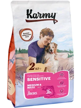 KARMY KARMY SENSITIVE MEDIUM & MAXI for adult dogs of medium and large breeds with a sensitive digestion with salmon
KARMY KARMY SENSITIVE MEDIUM & MAXI for adult dogs of medium and large breeds with a sensitive digestion with salmon