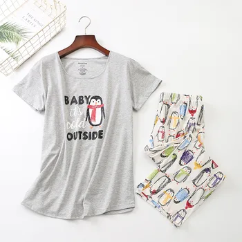 Plus Size Women Pajamas Set Sleepwear Cute Print Cartoon Nightwear Sleep Set Summer Cotton Casual 2pcs Nightwear Home Clothes
Plus Size Women Pajamas Set Sleepwear Cute Print Cartoon Nightwear Sleep Set Summer Cotton Casual 2pcs Nightwear Home Clothes
