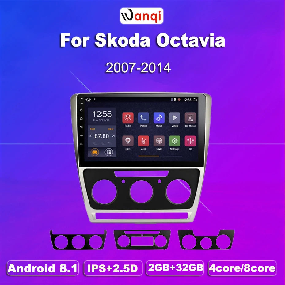 2G ram 32G rom 10 1 дюймов android 8 для Skoda octavia 2007-2014 Автомобильный dvd Мультимедиа gps