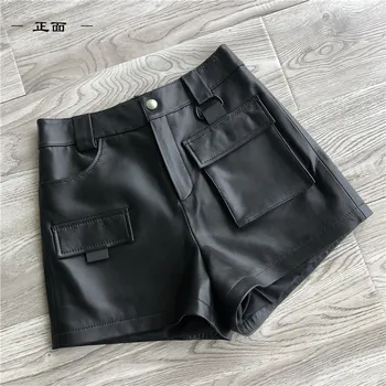 New female 100% sheep skin lederhosen leisure of tall waist A word show thin wide legged tooling boots shorts
New female 100% sheep skin lederhosen leisure of tall waist A word show thin wide legged tooling boots shorts