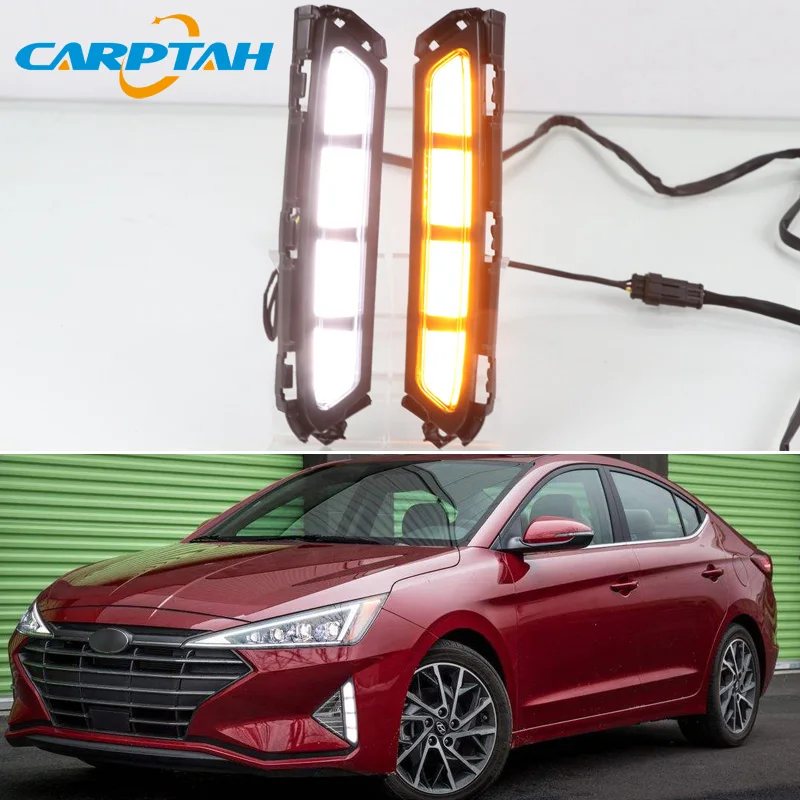 2 шт. Светодиодный дневной светильник для Hyundai Elantra Avante 2019 2020 Водонепроницаемый
