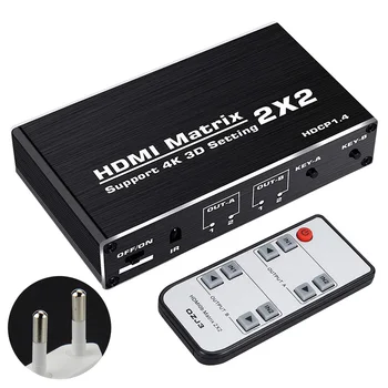High Speed HDMI Switcher 2 In 2 Out Video With Remote Control HDCP1.4 3D 2x2 Matrix Portable Home Office Splitter 4k 60hz 1080p
High Speed HDMI Switcher 2 In 2 Out Video With Remote Control HDCP1.4 3D 2x2 Matrix Portable Home Office Splitter 4k 60hz 1080p