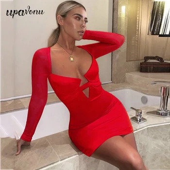 2020 New Women's Red Bandage Dress Vestidos Sexy Cutout Long Sleeveless Backless Bodycon Mini Dress Club Celebrity Party Dress
2020 New Women's Red Bandage Dress Vestidos Sexy Cutout Long Sleeveless Backless Bodycon Mini Dress Club Celebrity Party Dress