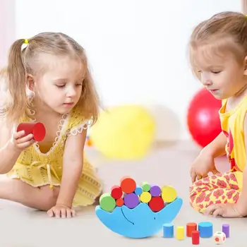 Wooden Moon Balance Game Toys Kids Educational Colorful Building Blocks Gifts Exercise Practical Ability Color Cognition
Wooden Moon Balance Game Toys Kids Educational Colorful Building Blocks Gifts Exercise Practical Ability Color Cognition
