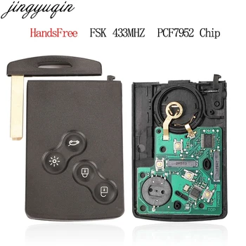 Jingyuqin 5pcs Smart Card Keyless Remote Key FSK PCF7952 433MHZ For Renault Megane III Fluence Laguna III Scenic 2009-2015
Jingyuqin 5pcs Smart Card Keyless Remote Key FSK PCF7952 433MHZ For Renault Megane III Fluence Laguna III Scenic 2009-2015