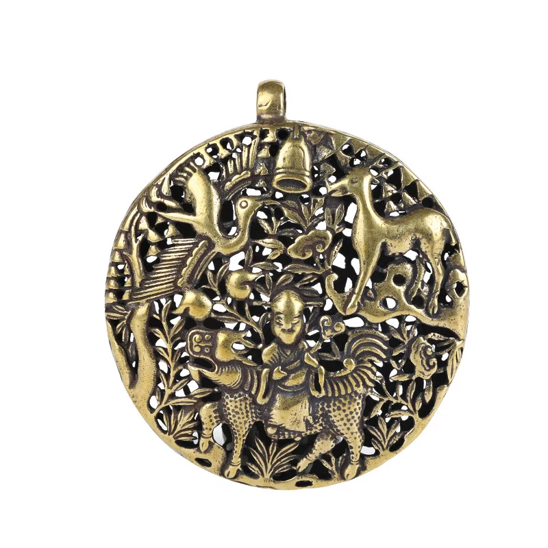 Handicrafts Antiques Collection Bronze Antiques Pure Brass Hollow Beasts Commemorative Medals Pendants Home Accessories Necklace
Handicrafts Antiques Collection Bronze Antiques Pure Brass Hollow Beasts Commemorative Medals Pendants Home Accessories Necklace
