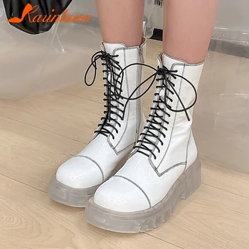 Karinluna 2020 Hot Sale Top Quality Platform Ankle Boots Woman Shoes Zip Up Comfortable Patent Leather Shoes Lady Boots Female
Karinluna 2020 Hot Sale Top Quality Platform Ankle Boots Woman Shoes Zip Up Comfortable Patent Leather Shoes Lady Boots Female