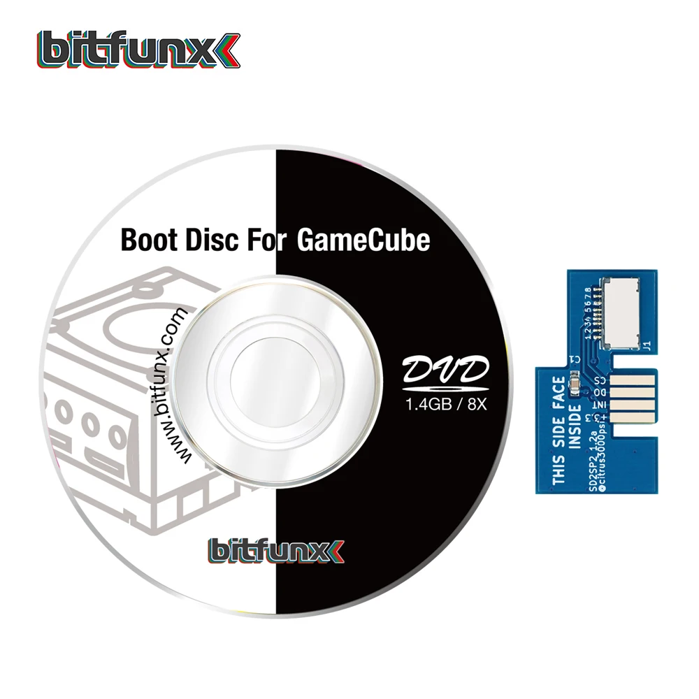 Bitfunx SD2SP2 Adapter TF Card Reader Replacement + Swiss Boot Disc Mini DVD for Nintendo Gamecube NGC NTSC
Bitfunx SD2SP2 Adapter TF Card Reader Replacement + Swiss Boot Disc Mini DVD for Nintendo Gamecube NGC NTSC