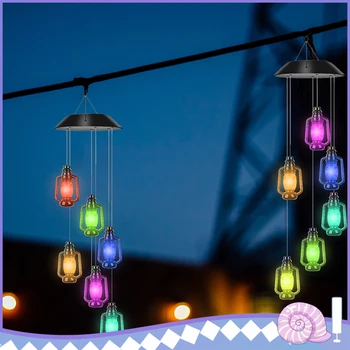 Solar LED RGB Lantern Wind Chime LED Light Wind Chime Lamps Colorful Changing Portable Waterproof Garden Decorative Yard Light
Solar LED RGB Lantern Wind Chime LED Light Wind Chime Lamps Colorful Changing Portable Waterproof Garden Decorative Yard Light
