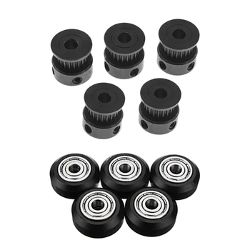 5 Pack GT2 20 Tooth Synchronous Wheel Driven Wheel & 5 Pack V-Slot POM Material Large Pulley with Bearing 24mm
5 Pack GT2 20 Tooth Synchronous Wheel Driven Wheel & 5 Pack V-Slot POM Material Large Pulley with Bearing 24mm