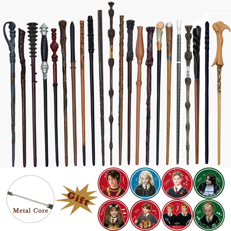 28 Kinds Harris Pottere Magic Wands Metal/Iron Core Dumbledore Magical Wand No Box with Harry Stickers as Gift Harry Prop
28 Kinds Harris Pottere Magic Wands Metal/Iron Core Dumbledore Magical Wand No Box with Harry Stickers as Gift Harry Prop