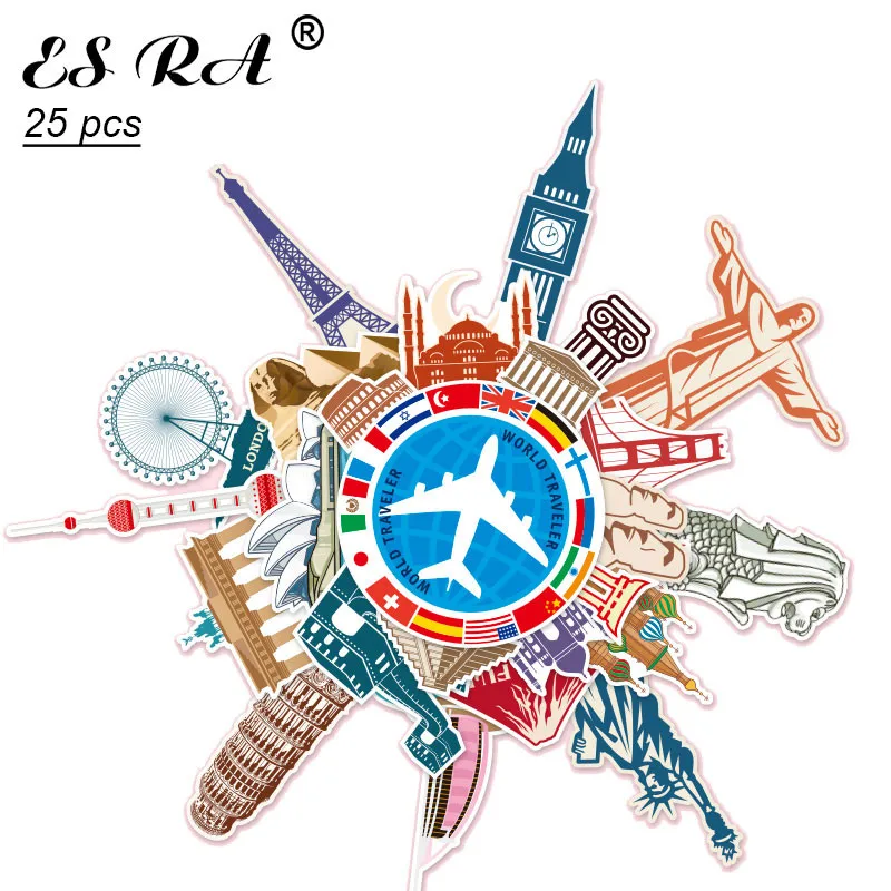 25 Pcs/Set Travel Round the world Stickers Waterproof PVC Landmark Building Stickers Fridge Pitcher Luggage Journal Decorate
25 Pcs/Set Travel Round the world Stickers Waterproof PVC Landmark Building Stickers Fridge Pitcher Luggage Journal Decorate