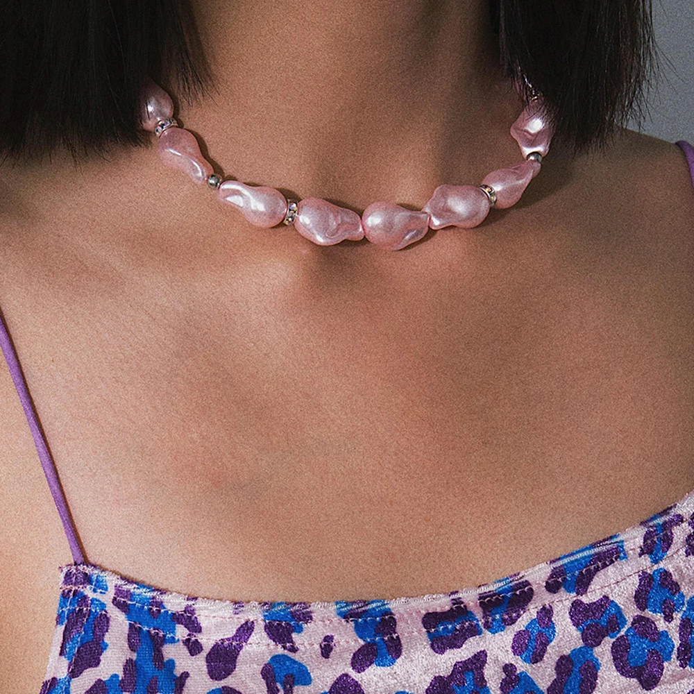 IngeSight.Z Bohemian Blue Imitation Pearl Choker Necklace Collar Statement Pink Bead Short Clavicle Chain Necklace Women Jewelry
IngeSight.Z Bohemian Blue Imitation Pearl Choker Necklace Collar Statement Pink Bead Short Clavicle Chain Necklace Women Jewelry