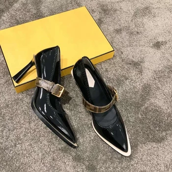 Brand Design Shallow Shoes Woman High Heels 8 cm Pointed Toe Patent Pumps Straps Decor Woman Zapatos De Mujur Sapato Feminino
Brand Design Shallow Shoes Woman High Heels 8 cm Pointed Toe Patent Pumps Straps Decor Woman Zapatos De Mujur Sapato Feminino