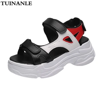 TUINANLE Womens Sandals wedges Shoes for Women 2020 Quality PU Leisure Patchwork Platform Sandals Hook & Loop Zapatos De Mujer 
TUINANLE Womens Sandals wedges Shoes for Women 2020 Quality PU Leisure Patchwork Platform Sandals Hook & Loop Zapatos De Mujer