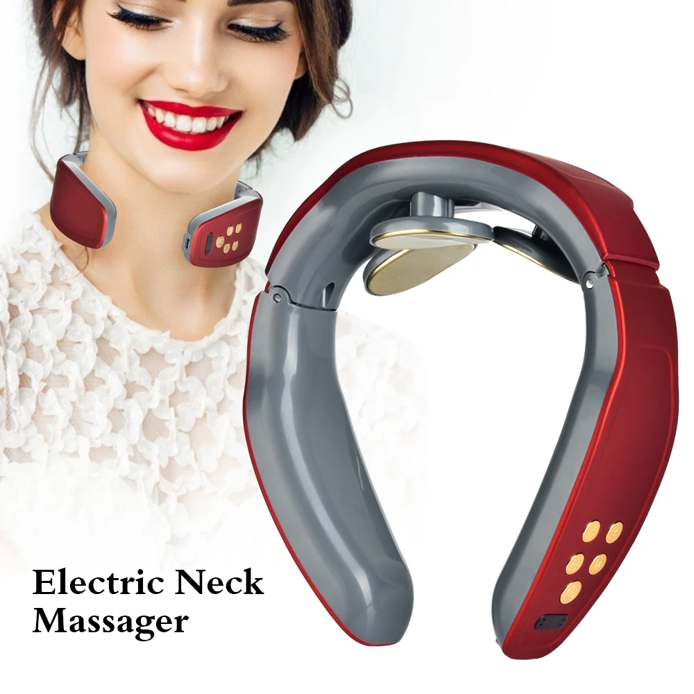 Neck Massager Electric Neck Massage Pain Relief Tool Rechargeable USB Cervical Traction Therapy Massage Health Care Neck Massager Electric Neck Massage Pain Relief Tool Rechargeable USB Cervical Traction Therapy Massage Health Care