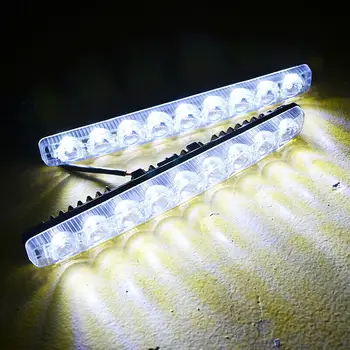 Car Day Running Light 9 LED 12V Universal White+Flowing Turn Signal Amber Daytime Running Lights PPC+Aluminum Alloy
Car Day Running Light 9 LED 12V Universal White+Flowing Turn Signal Amber Daytime Running Lights PPC+Aluminum Alloy