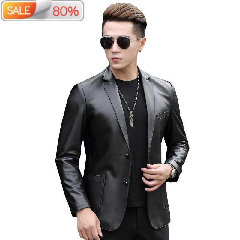 Genuine Jacket Short Sheepskin Coat for Men Spring Autumn Blazer Leather Jackets Blouson Cuir Homme 1330 B213A0 
Genuine Jacket Short Sheepskin Coat for Men Spring Autumn Blazer Leather Jackets Blouson Cuir Homme 1330 B213A0
