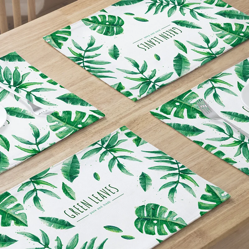 Japanese Placemat Table Mat Hand Painted Green Leaves Printed For Tables Heat-insulation Linen Kitchen Dining Pads Table Mat
Japanese Placemat Table Mat Hand Painted Green Leaves Printed For Tables Heat-insulation Linen Kitchen Dining Pads Table Mat