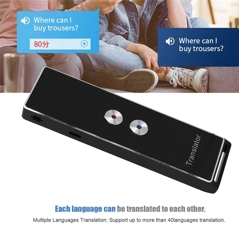 Smart Instant Real Time Multi-Languages Voice Translator 2.4G Wireless Translator Support 40 Languages Translaty MUAMA Enence
Smart Instant Real Time Multi-Languages Voice Translator 2.4G Wireless Translator Support 40 Languages Translaty MUAMA Enence