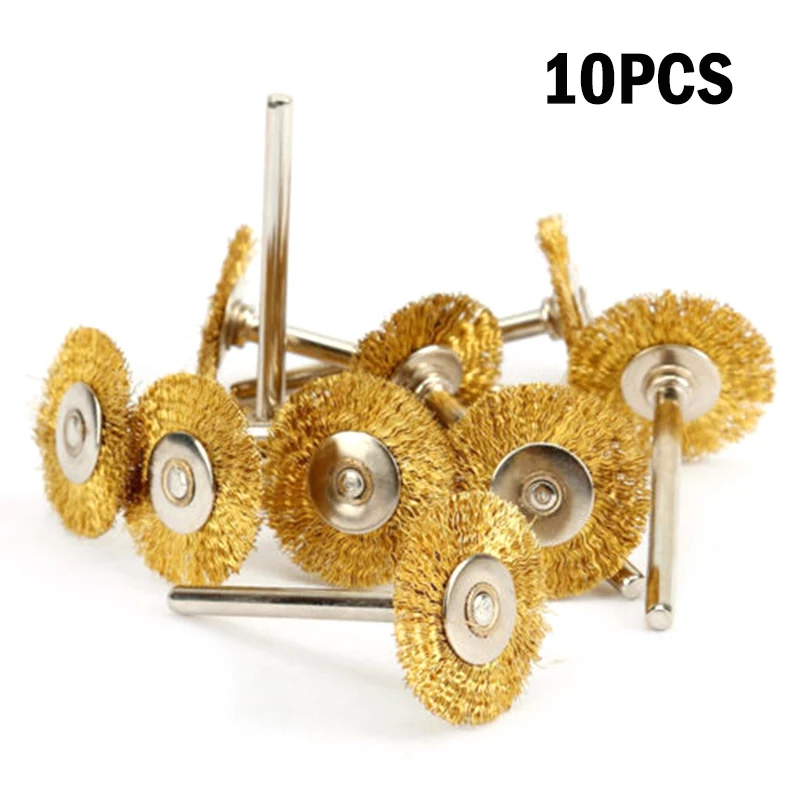 10PCS 3.17*22mm Brass Wheel Brush Set Brass Wire Wheel Brushes Polishing Tool Rotary Tools For Grinder Engraver Rotary Accessory
10PCS 3.17*22mm Brass Wheel Brush Set Brass Wire Wheel Brushes Polishing Tool Rotary Tools For Grinder Engraver Rotary Accessory