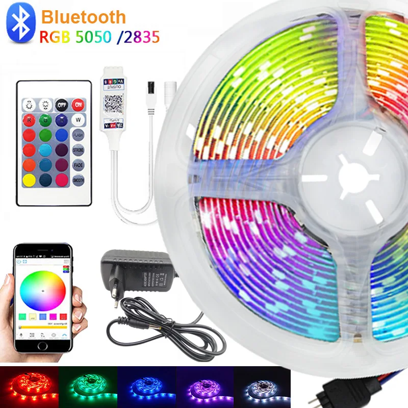Bluetooth Wifi Светодиодная лента 5050 2835RGB 5 м 10 Диодная гибкий светодиодный светильник SMD