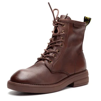 2020 Handmade Genuine Leather Platform Ankle Boots Women Vintage Combat Martin Boots Real Leather Autumn Winter Shoes Woman
2020 Handmade Genuine Leather Platform Ankle Boots Women Vintage Combat Martin Boots Real Leather Autumn Winter Shoes Woman