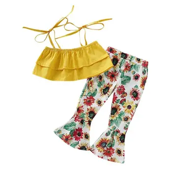 2019 Newborn Summer Beach Baby Girls Strappy Crop Top + Sunflower Flared Pants Outfits CORB
2019 Newborn Summer Beach Baby Girls Strappy Crop Top + Sunflower Flared Pants Outfits CORB