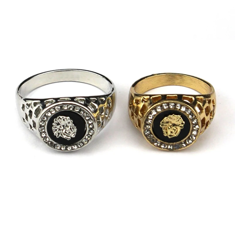 New Fashion Gold and Silver Colors Classic Men's Punk Style Hip Hop Ring Lion Head males man Finger rings for men women
New Fashion Gold and Silver Colors Classic Men's Punk Style Hip Hop Ring Lion Head males man Finger rings for men women