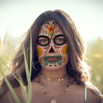 Halloween Temporary Tattoo Stickers Face Sticker Cosplay Party Face Art Makeup Easy Use Safe Non-Toxic Water-Proof
Halloween Temporary Tattoo Stickers Face Sticker Cosplay Party Face Art Makeup Easy Use Safe Non-Toxic Water-Proof