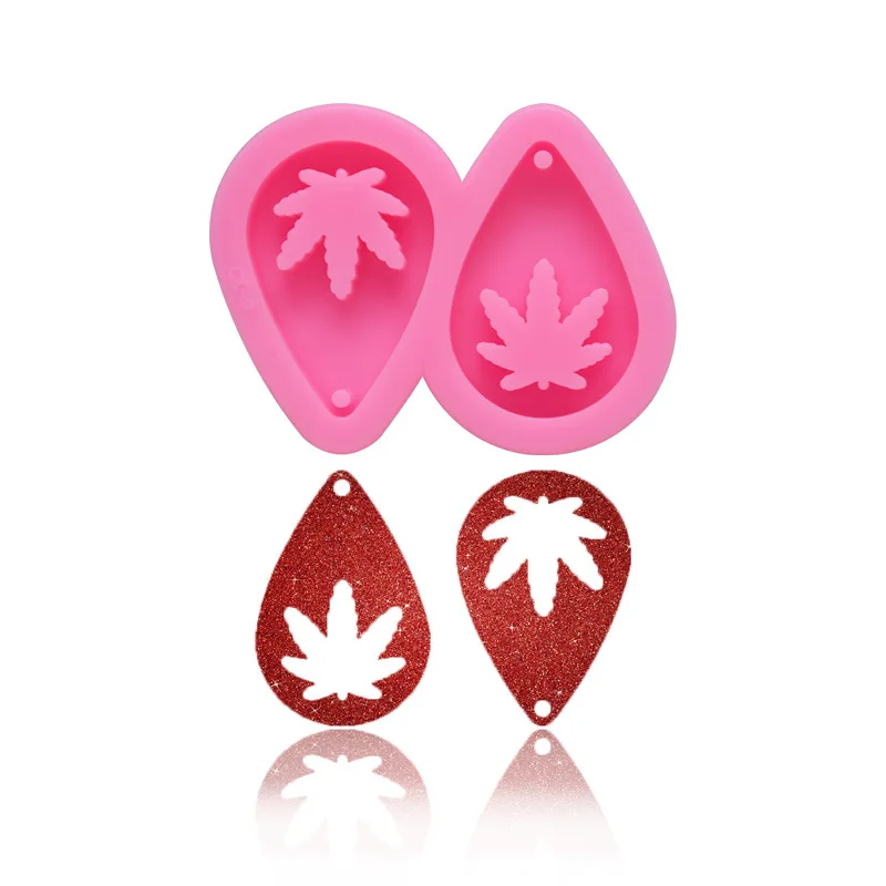 2020 Autumn Resin Epoxy Silicone Mold Pink 2 Hole Maple Leaf Shape For Crystal Keychain Fondant Resin mold Cake Decoration Tool
2020 Autumn Resin Epoxy Silicone Mold Pink 2 Hole Maple Leaf Shape For Crystal Keychain Fondant Resin mold Cake Decoration Tool