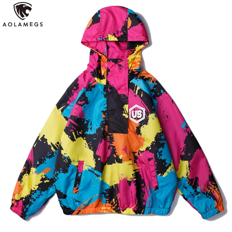 Aolamegs Jackets Men Color Block Color Tracksuit Fashion Hip Hop Retro Style Hooded Coats Half Zipper Casual Streetwear Couple
Aolamegs Jackets Men Color Block Color Tracksuit Fashion Hip Hop Retro Style Hooded Coats Half Zipper Casual Streetwear Couple
