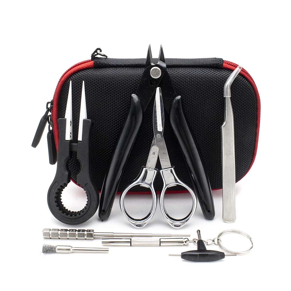 Electronic Cigarette Vapor DIY Tool Kit 8-IN-1 Coil jig Tweezers Pliers For RBA RDA Atomizer DIY Simple Tool Kit
Electronic Cigarette Vapor DIY Tool Kit 8-IN-1 Coil jig Tweezers Pliers For RBA RDA Atomizer DIY Simple Tool Kit