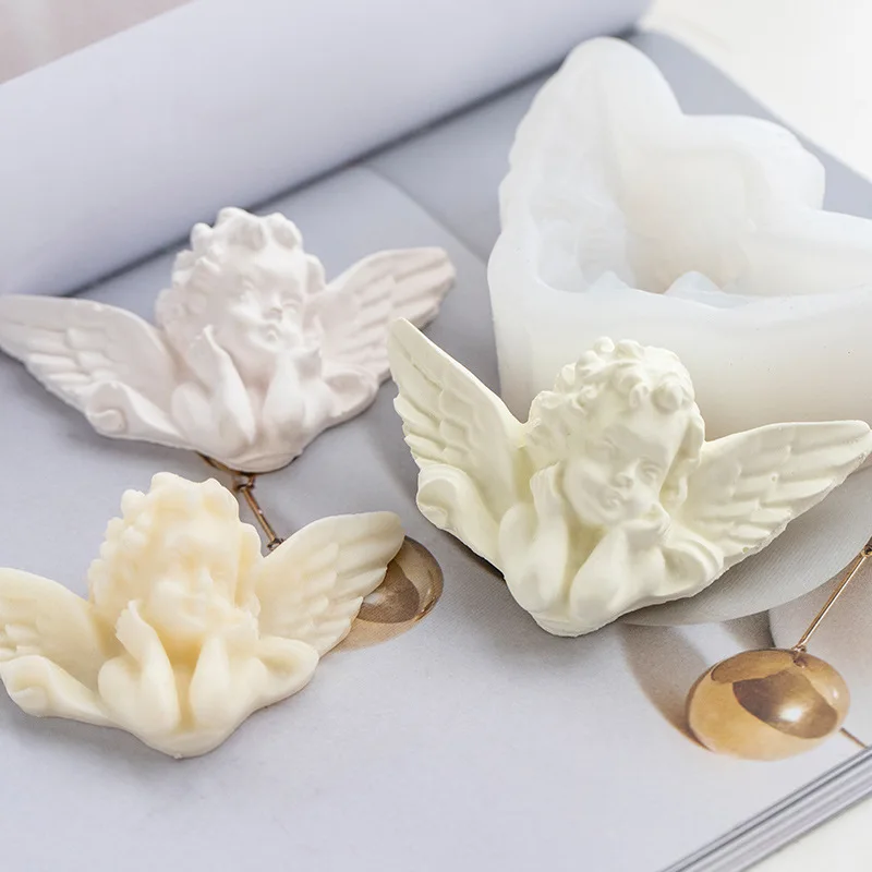 

3D Angel Frame Silicone Mold Sugarcraft Fondant Chocolate Baking Mold Cake Cupcake Decorating Tools DIY Soap Gumpaste Clay Mold