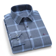 

Reserva Aramy Long Sleeve Men's Plaid Casual Shirt New Hot Fashion Comfortable Soft Fashion Regular Fit Brushed Checked Shirt